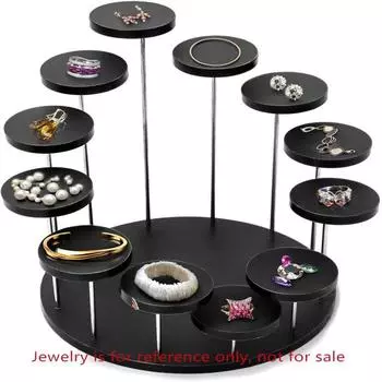 Solid Colored Jewelry Display Stand Disc Type Jewelry Packaging Holder Jewelry Display прозрачный