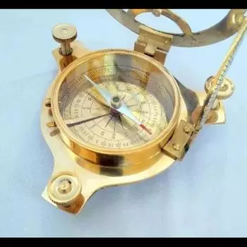 Solid Sundial Compass With Box Antique Working Sundial Compass Christmas Gift, Anniversary Gift, Husband, Wife