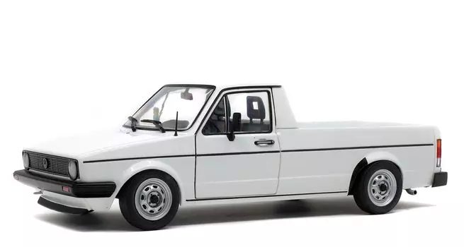 Solido 421185320 S1803501 VW Caddy MK1 Flatbed Truck Scale 1982 Model Car White Product Diecast 118 Category [Item]