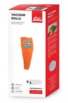Solis 2 film rolls 30 x 600 cm Rolls 30 cm x 600 Vacuum packer accessories Transparent (Vacuum cm) (SKA92250)