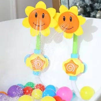 Солнце Подсолнух Душ Электрические Водные Игрушки Детская Детская Ванна Музыкальная Ванна