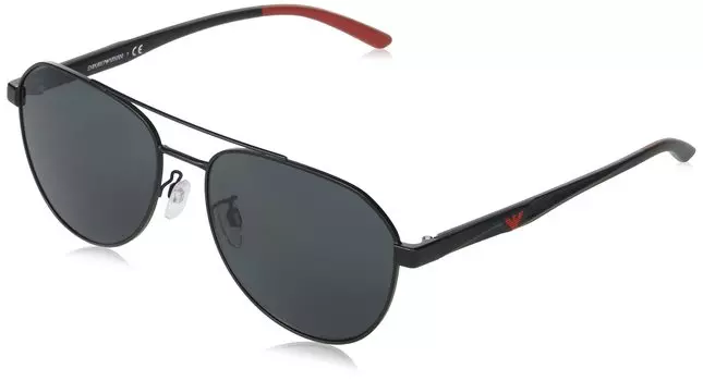 Солнцезащитные очки EA2129D Матовые серые линзы 59 [Emporio Armani] Черный/Темный