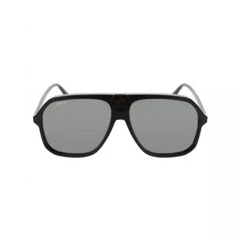 Солнцезащитные очки Gucci Aviator Style из ацетата черные