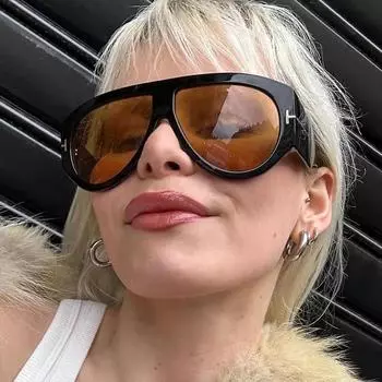 Солнцезащитные очки в Т-образной оправе с большой оправой Pilot 2024 New Toad Fashion Sunglasses Персонализированные женские солнцезащитные очки Защита глаз Очки as picture