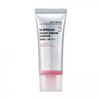 Солнцезащитный крем DR.DIFFERENT Double Defense 40мл SPF50+ PA++++,корейская косметика,KBeauty, пробник