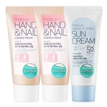 Солнцезащитный крем Vaseline UV Shield SPF50+PA++++ 60 мл + крем для рук 60 мл 3 шт.