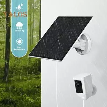 Солнечная панель для камеры Ring Camera Водонепроницаемая солнечная панель зарядное устройство 5 Вт с 13-футовым кабелем для Ring Spotlight Cam/Plus/Pro Battery для Stick Up Cam/Pro Battery 5W
