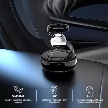 Солнечный автомобильный освежитель воздуха Interstellar Levitation Вращающийся автомобильный ароматизатор Автомобильный парфюм Дезодорант Диффузор Аксессуары для интерьера чёрный