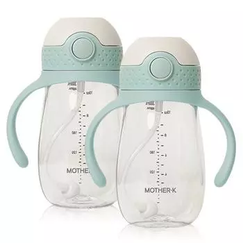 Соломенная чашка Mother K Infant Hug Weight Weight, 300 мл, 2 шт, мятный