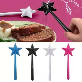 Солонка и перечница Magic Wand в форме звезды, набор пластиковых дозаторов для приправ Sprinkle salt sticks3 hole