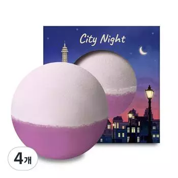 Соляные бомбочки для ванны Flu Love Night, большая городская ночь, 200 г, 4 штуки
