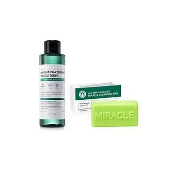 [SOME BY MI] AHA BHA PHA 30 Days Miracle Toner 150 мл + очищающее мыло 106 г НАБОР