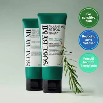 SOME BY MI AHA, BHA, PHA 30 Days Miracle Acne Clear Foam 100 мл