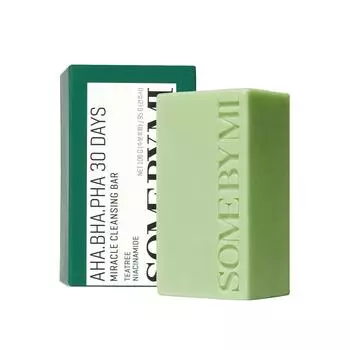SOME BY MI AHA-BHA-PHA 30 DAYS MIRACLE CLEANSING BAR 106 г, сужение пор, корейская косметика, Kbeauty, образец