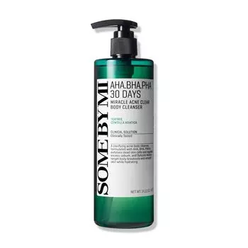SOME BY MI AHA-BHA-PHA 30 DAYS MIRACLE ACNE CLEAR BODY CLEANSER 400 г, корейская косметика, Kbeauty, пробник