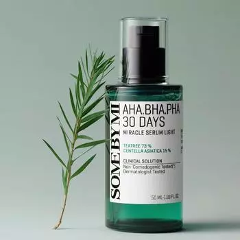 SOME BY MI AHA-BHA-PHA 30 DAYS MIRACLE SERUM LIGHT 50 мл, Увлажнение, Корейская косметика, Kbeauty, образец
