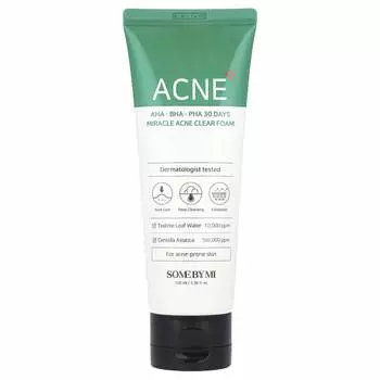 SOME BY MI, AHA, BHA, PHA 30 Days Miracle Acne Clear Foam, 100 мл