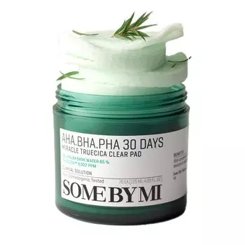 SOME BY MI AHA-BHA-PHA 30 Days Miracle Truecica Clear Pad 125 мл, 70 шт.