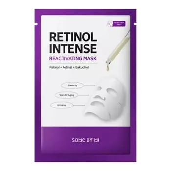 SOME BY MI RETINOL INTENSE REACTIVATING MASK Интенсивная антивозрастная тканевая маска для лица с ретинолом