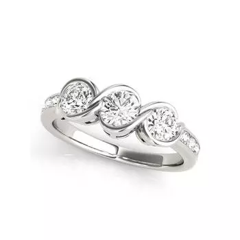 Sona Simulated Diamond Ring Engagement Fine Ring for Women Female Classic Vintage 925 Silver Jewelry Gift
