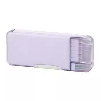 Sonic Pencil Case Ukasapo Pen Holder Slim Type Pencil Check at a Glance Фиолетовый Двусторонний FD-6627-V фиолетовый
