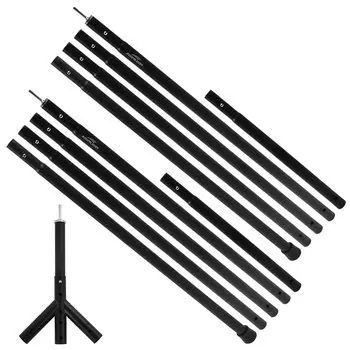 Soomloom Aluminum Pole for Setting Up Diameter 5 Section 2 Pieces 90 Degree Bifurcated Easy to Length Camping Gear Section Set of Pole Tent/Tarp,