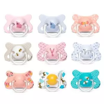 Соска-пустышка Swabinex Fusion, корейские детские товары Step 2 (Silicone) Honey Bee Blue