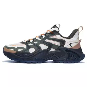 Soulland X Li Ning прочные дышащие низкие спортивные повседневные туфли мужские кроссовки белые коричневые AZGS103-5 44