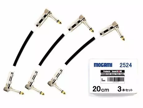 Sound MOMO Guitar Patch Cable P3LL Black 20cm [MOGAMI 2524] чёрный