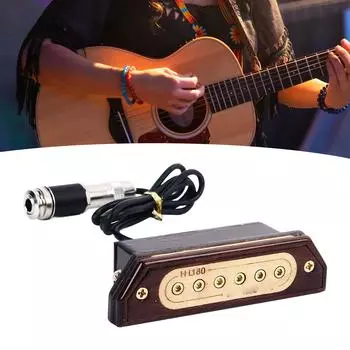 Soundhole Pickup Штамповка Бесплатная акустическая гитара Регулятор громкости и тона Аксессуары для инструментов GMB307 Коричневый
