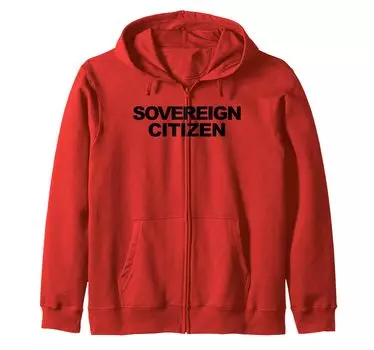 Толстовка с капюшоном Sovereign Citizen на молнии синий