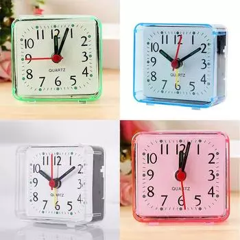 Совершенно новый будильник 6,2x3x5,9 см, прикроватный, ярких цветов белый