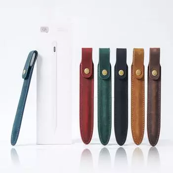 Совместим с чехлом для ручек Apple Pencil 2 в стиле ретро, кожаным чехлом-стилусом Apple 2-го поколения Crazy Horse.