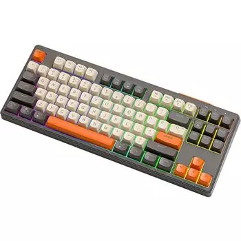 Совместимая с Bluetooth клавиатура с возможностью горячей замены, 87 клавиш, RGB-подсветка, игровая клавиатура, персонализированная беспроводная клавиатура 2.4G для ноутбука glint