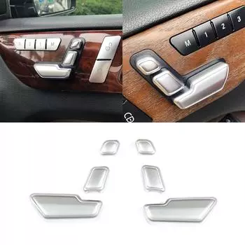 Совместимо с E-Class W204 W205 W212 W218 X204 X166 GLK ML X156 C117 Кнопка разблокировки памяти регулировки сиденья автомобиля Наклейка на крышку 3-B