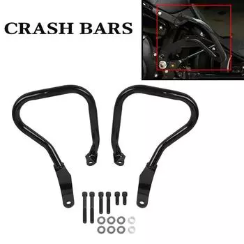 Совместимо с защитой двигателя Harley Sport Glide FXLRST Low Rider ST FLSB, защитными дугами, боковыми рейками для кофров, бампером чёрный