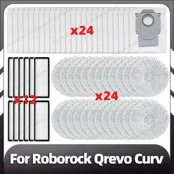 Совместимость с Roborock Qrevo Curv Сменный фильтр HEPA Насадка для швабры Пылесборники Запасные части Аксессуары