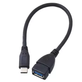 Совместимость с смартфонами OTG-кабель USB3.1 iPhone15 Совместимость с Android-устройствами (Мужской USB-C/Женский USB-A) 20см