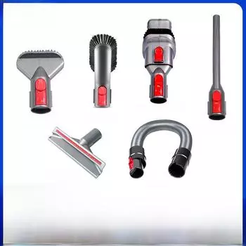 Совместимые аксессуары для пылесосов Dyson: мягкая щетка, плоская насадка, шланг, всасывающая насадка для матраса для моделей V7, V8, V10, V11. V8 buckle adapter красный