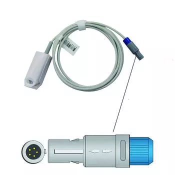 Совместимый Biocare, BIOLIGHT*Digital, 5-контактный монитор пациента, многоразовый датчик SPO2, пальцевый датчик SPO2, мониторинг данных насыщения крови кислородом Adult AWT Finger Clip