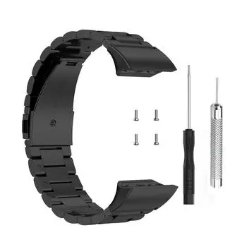 Совместимый ремешок из нержавеющей стали для часов Garmin Approach S10 - стильный черный ремешок для мужчин белый