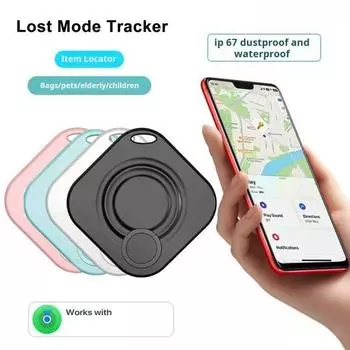 Совместимый с Bluetooth трекер, устройство против потери, защита конфиденциальности, легкий, компактный, работающий от батареи трекер для багажа, искатель ключей чёрный