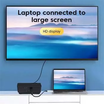 Совместимый с HDMI в VGA кабель-конвертер «папа-мама», адаптер-конвертер 3,5 мм, аудио HD 1080P для ПК, ноутбука, планшета белый