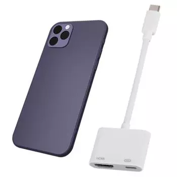 Совместимый с USB C и HDMI многопортовый адаптер с портом зарядки PD 100 Вт без драйверов для iPhone 15 Pro/Max MacBook Pro iPad Pro/Air