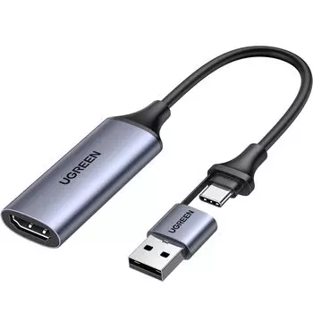 Совместимый тип платы захвата HDMI UGREEN, захват, потоковая передача игр, применимо к iPad 4K@60Hz C&USB 1080P@30Hz, запись/видеозапись/прямая трансляция
