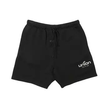 Совместные брендинговые шорты Fear of God Essentials X Union LA FW21 с принтом логотипа Брюки унисекс черного цвета FOG-FW21-088 M