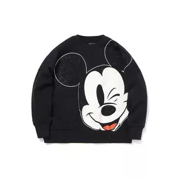 Совместный большой пуловер Li-Ning X Disney, женский свитшот, черный AWDQC28-2 XS