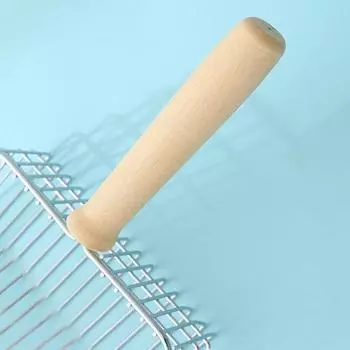 Совок для кошачьего туалета из алюминиевого сплава с деревянной ручкой