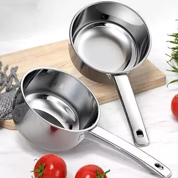 Совок для воды с длинной ручкой, утолщенный горшок для молока, кухонные аксессуары, ковш для воды из нержавеющей стали, суп