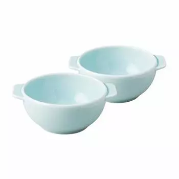 Современная чашка для супа ARITA Arita Ware объемом 200 мл, набор из 2 стильных мисок, пригодных для использования в микроволновой печи и посудомоечной машине [в японском стиле] GoodPlus+ (Селадон) селадоновый